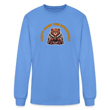 Dont Poke The Introvert Bear - Men's Long Sleeve T-Shirt - carolina blue - Front