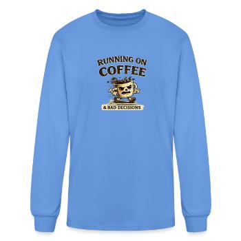 COFFEE - Men's Long Sleeve T-Shirt - carolina blue - Front