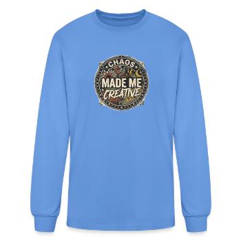 Chaos Made Me Creative - Men's Long Sleeve T-Shirt - carolina blue - Front
