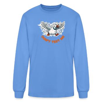 DontTestMe Duck Attitude - Men's Long Sleeve T-Shirt - carolina blue - Front