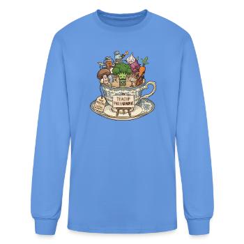Teacup Philharmonic Cute Vegetable Orchestra - Men's Long Sleeve T-Shirt - carolina blue - Front