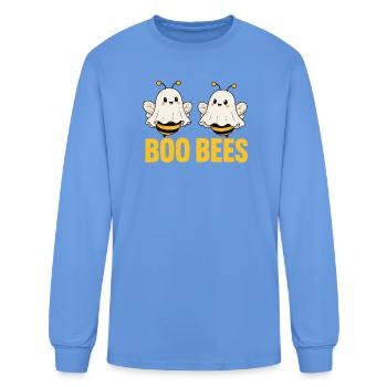 Cute Boo Bees Halloween Bee Lover Funny Gift - Men's Long Sleeve T-Shirt - carolina blue - Front