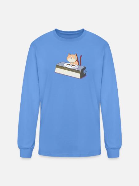 PanicMeow - Men's Long Sleeve T-Shirt - carolina blue