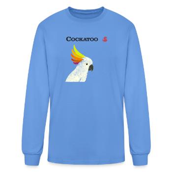 Retro Cockatoo - Men's Long Sleeve T-Shirt - carolina blue - Front