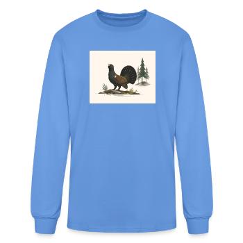 Silent Capercaillie - Men's Long Sleeve T-Shirt - carolina blue - Front