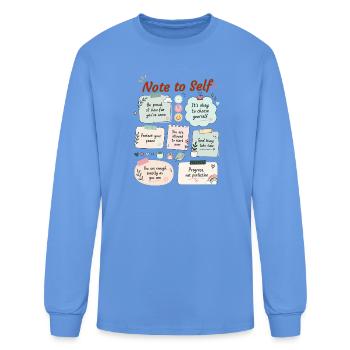 Note sur les citations esthétiques de soi - T-shirt à manches longues Homme - bleu caroline - Devant