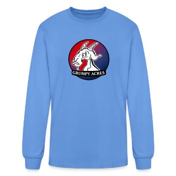 Grumpy Acres Farm Logo - Men's Long Sleeve T-Shirt - carolina blue - Front