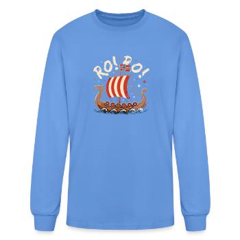 Viking Longship Norse Warrior Nordic Sailing - Men's Long Sleeve T-Shirt - carolina blue - Front