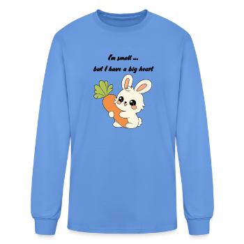 Tiny Bunny with a Big Heart - Men's Long Sleeve T-Shirt - carolina blue - Front