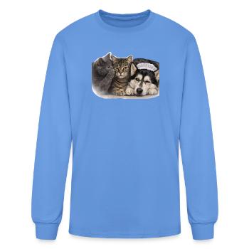 Triple Pet Cozy Crew - T-shirt à manches longues Homme - bleu caroline - Devant