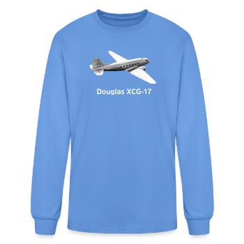 Douglas XCG-17 Vintage Aircraft - Men's Long Sleeve T-Shirt - carolina blue - Front