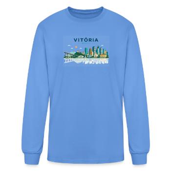 Vitória Espirito Santo Brasil Skyline - Men's Long Sleeve T-Shirt - carolina blue - Front