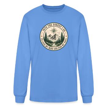 Forest Compass Soul Quest - Men's Long Sleeve T-Shirt - carolina blue - Front