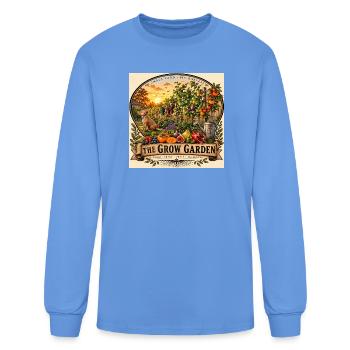 Grow Garden Harvest Label - Men's Long Sleeve T-Shirt - carolina blue - Front