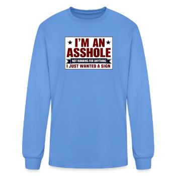 Je suis un connard Art de t-shirt - T-shirt à manches longues Homme - bleu caroline - Devant