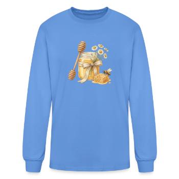 Wildflower Honey - Men's Long Sleeve T-Shirt - carolina blue - Front