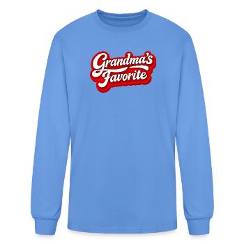 Graphique rétro rétro préféré de grand-mère - T-shirt à manches longues Homme - bleu caroline - Devant