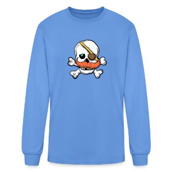 pirate_skull_and_crossbones - Men's Long Sleeve T-Shirt - carolina blue - Front