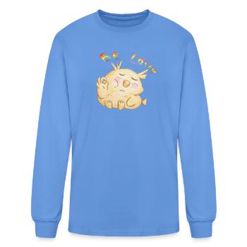 Chubby Zen Duck - Men's Long Sleeve T-Shirt - carolina blue - Front