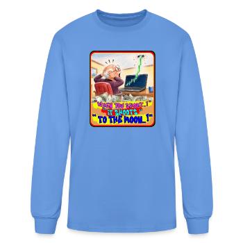 Funny Stock Trader Short Squeeze Panic Drawing - Men's Long Sleeve T-Shirt - carolina blue - Front