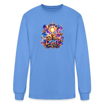 Be the Light Cosmic Burst - Men's Long Sleeve T-Shirt - carolina blue - Front