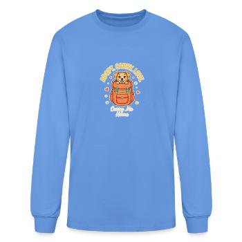 Carry Me Home Shelter Dog - Men's Long Sleeve T-Shirt - carolina blue - Front