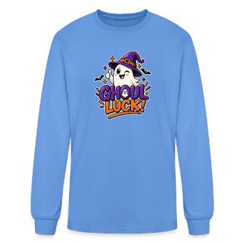 Ghoul Luck - Men's Long Sleeve T-Shirt - carolina blue - Front
