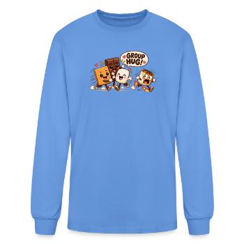 Snack Squad Group Hug smores marshmallow - Men's Long Sleeve T-Shirt - carolina blue - Front