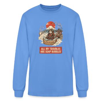All My Troubles Are Soap Bubbles - Men's Long Sleeve T-Shirt - carolina blue - Front