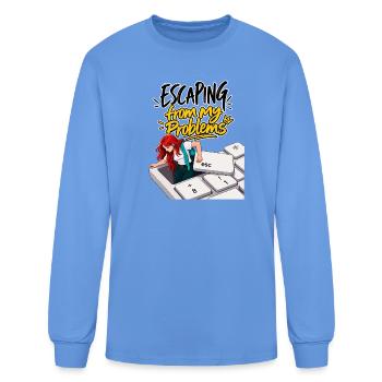 Escaping from My Problems - Men's Long Sleeve T-Shirt - carolina blue - Front