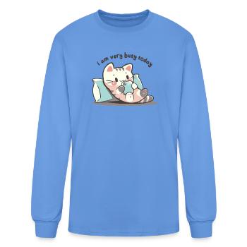 I am very busy today - Men's Long Sleeve T-Shirt - carolina blue - Front