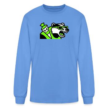 Badger School Cone Mascot - Men's Long Sleeve T-Shirt - carolina blue - Front