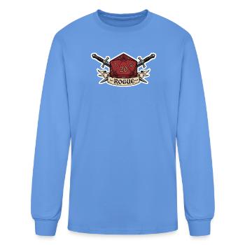 Rogue D20 Banner Emblem - Men's Long Sleeve T-Shirt - carolina blue - Front