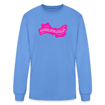 Neon Congratulations Ribbon - Men's Long Sleeve T-Shirt - carolina blue - Front