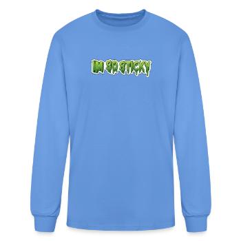 Cool slime sticker ( super slimy edition)  - Men's Long Sleeve T-Shirt - carolina blue - Front