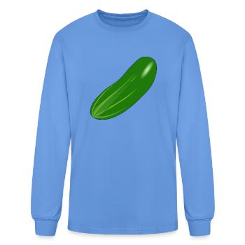 Cucumber Shirt - Men's Long Sleeve T-Shirt - carolina blue - Front