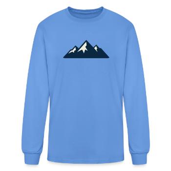 Mountain Peaks Silhouette - Men's Long Sleeve T-Shirt - carolina blue - Front