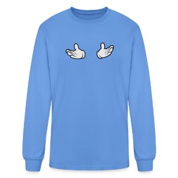 Comic hands, open hands - Men's Long Sleeve T-Shirt - carolina blue - Front