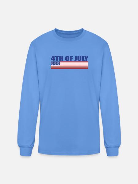 4Th Of July - Men's Long Sleeve T-Shirt - carolina blue