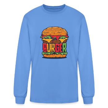 Burger - T-shirt à manches longues Homme - bleu caroline - Devant