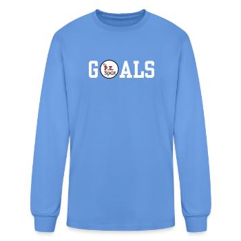 The Ultimate PE Teacher Apparel Collection- GOALS - Men's Long Sleeve T-Shirt - carolina blue - Front