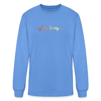 Bus Driving Cardiogram - Men's Long Sleeve T-Shirt - carolina blue - Front