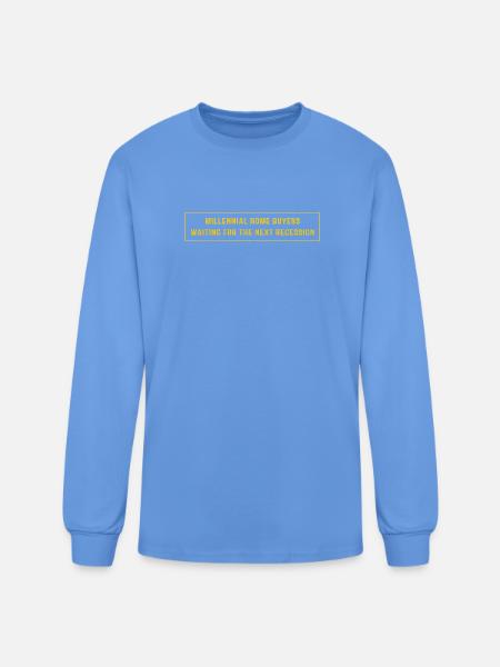 Internet Humor Money Meme - Men's Long Sleeve T-Shirt - carolina blue
