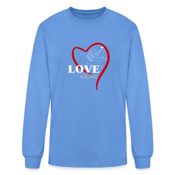 Galactic Love Cherub Design - Men's Long Sleeve T-Shirt - carolina blue - Front