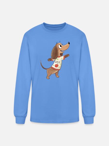 Cute dog  - Men's Long Sleeve T-Shirt - carolina blue