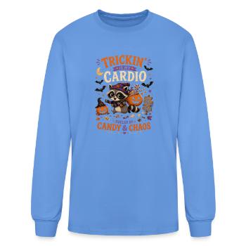 Trickin Cardio Fueled by Candy Chaos - Men's Long Sleeve T-Shirt - carolina blue - Front