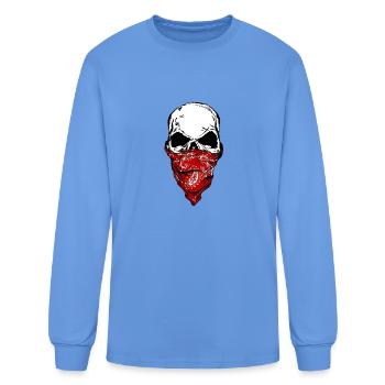 The Bandit Skull - Men's Long Sleeve T-Shirt - carolina blue - Front