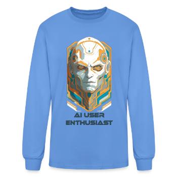 AI User Enthusiast - Men's Long Sleeve T-Shirt - carolina blue - Front