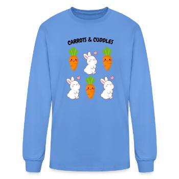 CARROTS_-_CUDDLES - Men's Long Sleeve T-Shirt - carolina blue - Front