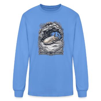 Dive into Shark Awareness - Men's Long Sleeve T-Shirt - carolina blue - Front